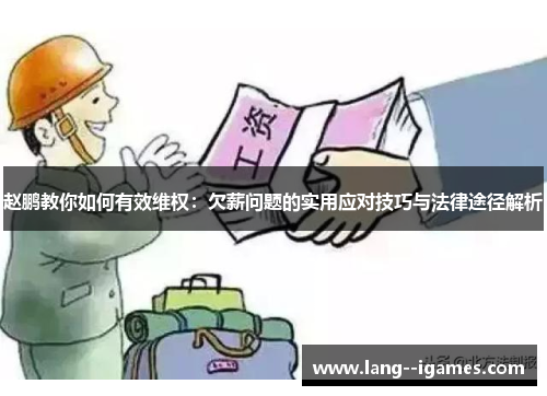 赵鹏教你如何有效维权：欠薪问题的实用应对技巧与法律途径解析